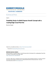 Feasibility Study of a Multi-Purpose Aircraft Concept with a Leading-Edge Cross-Flow Fan