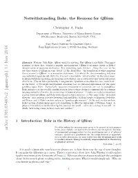 Notwithstanding Bohr, the Reasons for Qbism