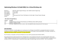 Optimizing Windows 10, Build 2004, for a Virtual Desktop Role