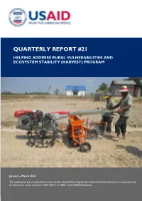 Quarterly Report #21 Helping Address Rural Vulnerabilities and Ecosystem Stability (Harvest) Program