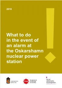 What to Do in the Event of an Alarm at the Oskarshamn Nuclear Power Station the “Important Public Announcement” Signal