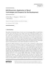 BOD Biosensors: Application of Novel Technologies and Prospects for the Development