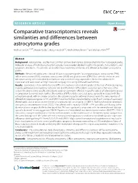 Comparative Transcriptomics Reveals Similarities and Differences