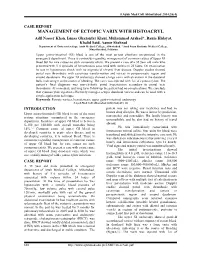 Management of Ectopic Varix with Histoacryl