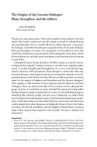 The Origins of the Socratic Dialogue: Plato, Xenophon, and the Others