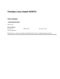 Timesys Linux Install HOWTO