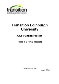 Transition Edinburgh University