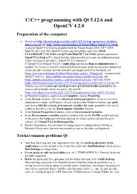 C/C++ Programming with Qt 5.12.6 and Opencv 4.2.0