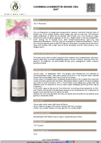 Charmes-Chambertin Grand Cru 2007