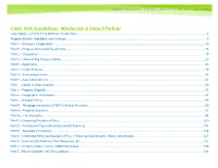CMG FHA Guidelines: Wholesale & Select Partner