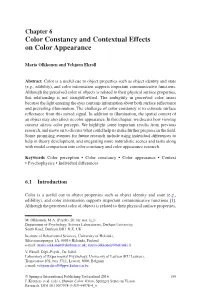 Color Constancy and Contextual Effects on Color Appearance