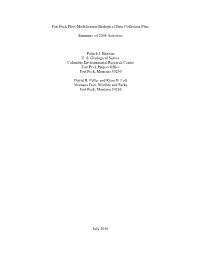 Fort Peck Flow Modification Biological Data Collection Plan