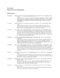 Ms. Muller Roslyn HS Library Bibliography
