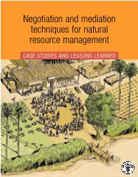 Negotiation and Mediation Techniques for Natural Resource Management