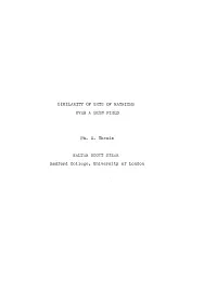 SIMILARITY OP SETS of MATRICES OVER a SKEW FIELD Ph. D. Thesis WALTER SCOTT SIZER Bedford College, University of London