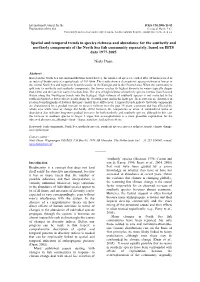Spatial and Temporal Trends in Species Richness and Abundance for The