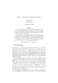 Uip - a Free Small TCP/IP Stack