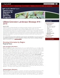 Umass Extension Landscape Message