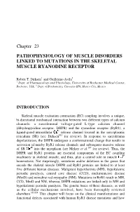 Chapter 23 PATHOPHYSIOLOGY of MUSCLE DISORDERS LINKED TO