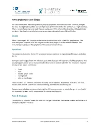 HIV Seroconversion Illness