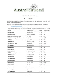 Native Seed List