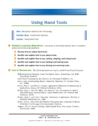 Using Hand Tools