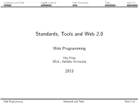 W3C Standards, Web 2.0