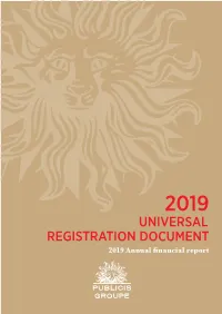 2019 UNIVERSAL REGISTRATION DOCUMENT -Financial Report