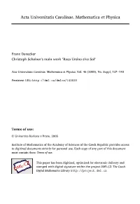 Acta Universitatis Carolinae. Mathematica Et Physica