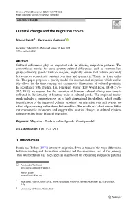 Cultural Change and the Migration Choice