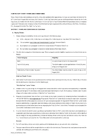 Curtis Cup Ticket Terms and Conditions