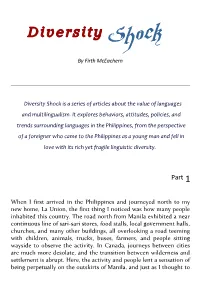 Diversity Shock Is a Series of Articles About the Value of Languages and Multilingualism