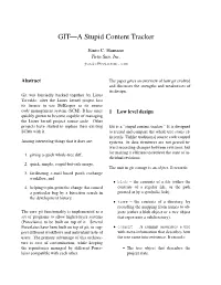 GIT—A Stupid Content Tracker