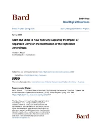 Graft and Slime in New York City: Exploring the Impact of Organized Crime on the Nullification of the Eighteenth Amendment