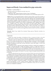 Improved Hardy Cross Method for Pipe Networks
