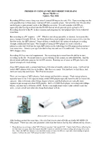 Primer on Using an MP3-Recorder for DX-Ing