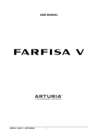Arturia Farfisa V User Manual