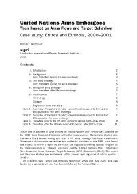 Case Study: Eritrea and Ethiopia, 2000–2001