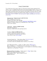 Exam #2: Study Guide