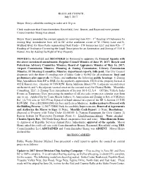 REGULAR COUNCIL July 3, 2017
