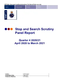 ••• Stop and Search Scrutiny Panel Report