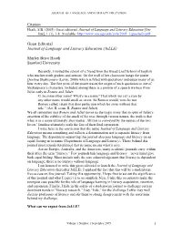 Citation Guest Editorial Journal of Language And