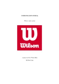 COMMUNICATION JOURNAL Wilson