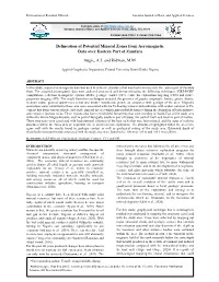Delineation of Potential Mineral Zones from Aeromagnetic Data Over Eastern Part of Zamfara