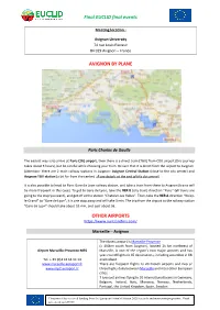 Final EUCLID Final Events AVIGNON by PLANE OTHER AIRPORTS