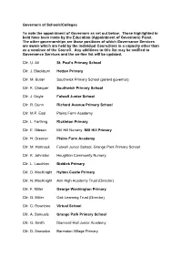 Governors of Schools and Colleges (Pdf)