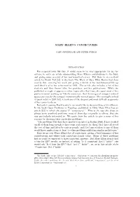 MARY ELLEN's CONJECTURES Introduction For
