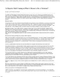 Print News - 'A Massive Shift Coming in What It Means to Be a Christian?'