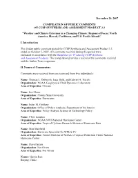 Responses to Public Comments