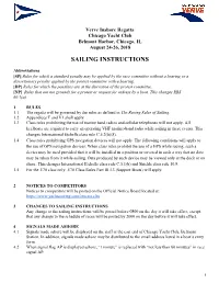 Sailing Instructions
